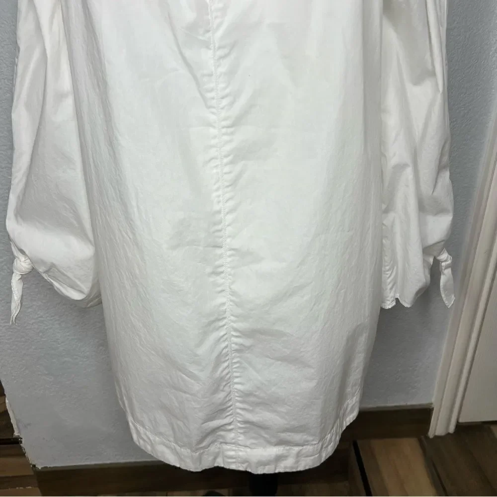 Free People White Off Shoulder Tunic Clean Girl Coastal Neutral Women Top Sz S